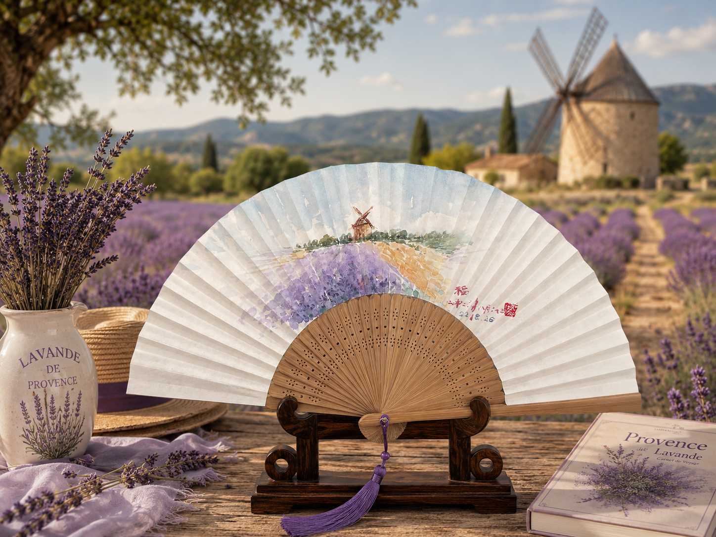 Éventail “Lavande de Provence”