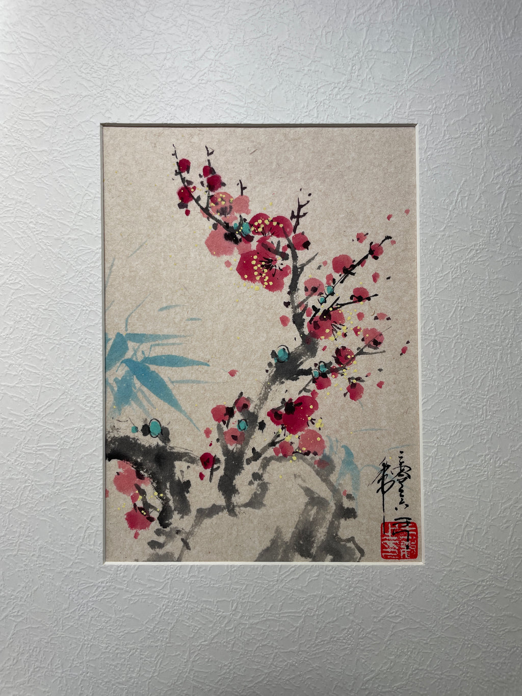 Série Pruniers – Aquarelles et encre de chine originales encadrées