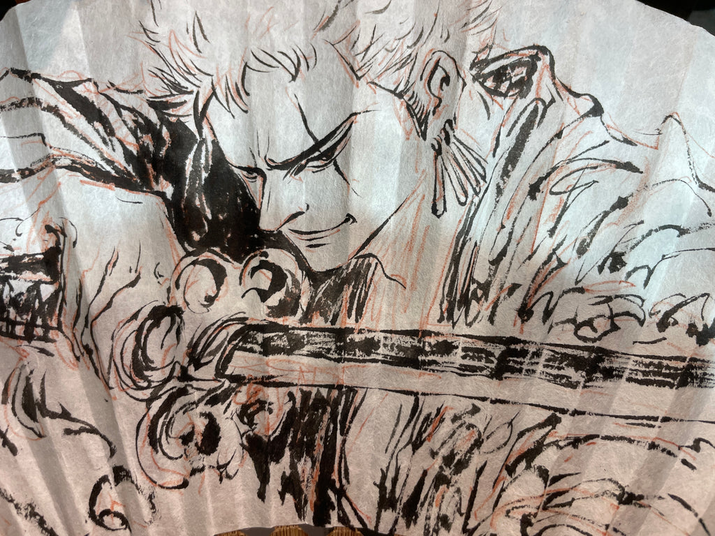 Éventail peint à la main-ZORO