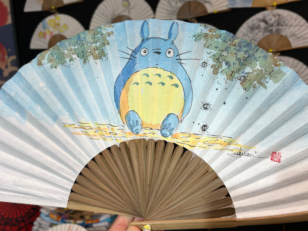 Éventail – peint à la main-TOTORO